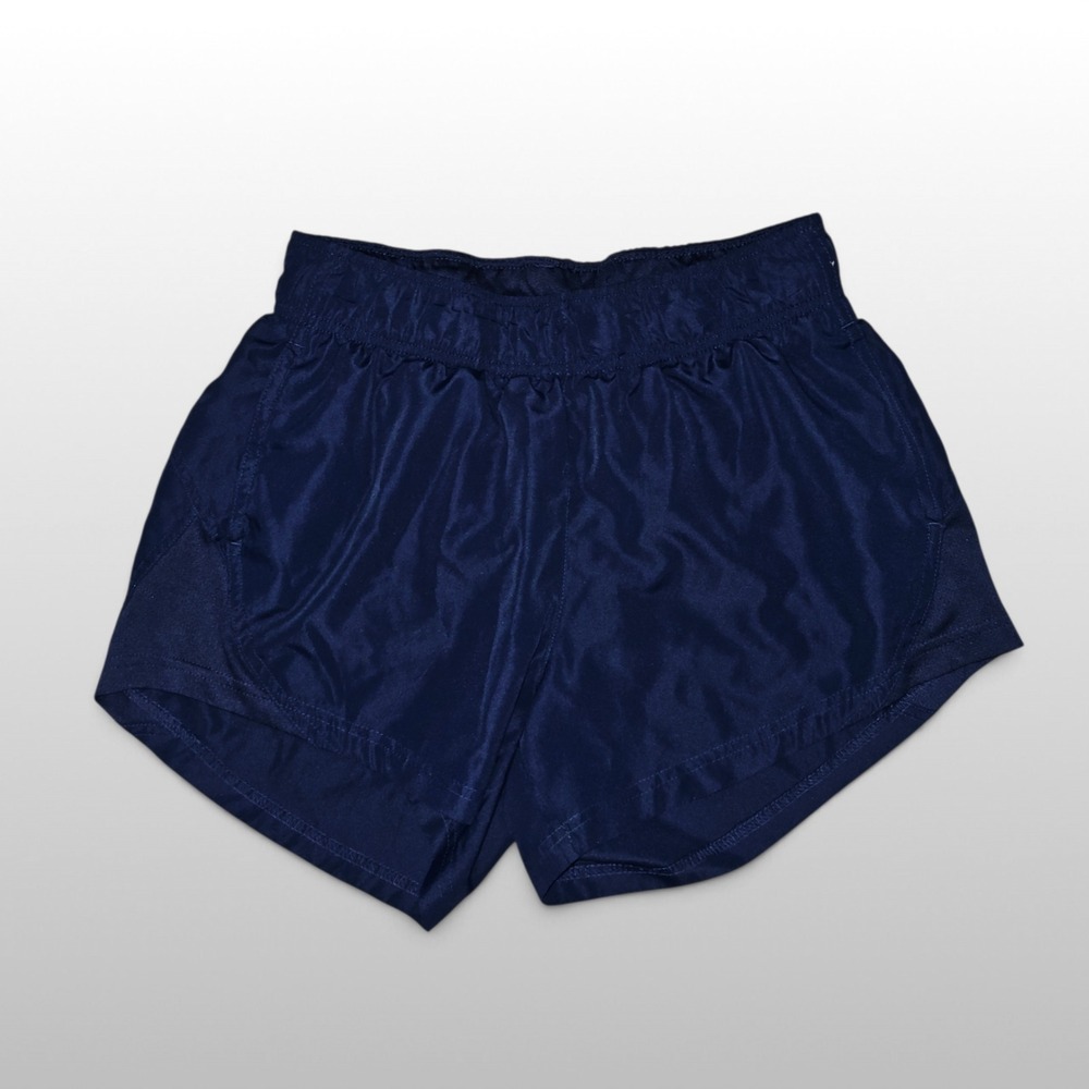 Womens Athletic Works Running Shorts Mesh Trim Sporty Navy Blue S 4-6 Workout